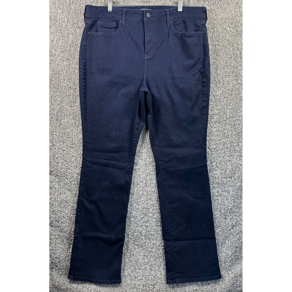 NYDJ Marilyn Straight Jeans Dark Wash High Rise Sure Stretch Lift Tuck Womens 18